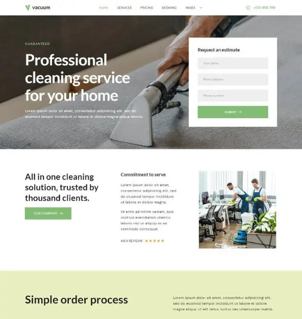 Website design services for cleaning companies