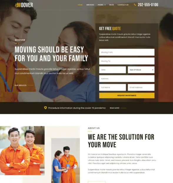 Website design services for Moving companies